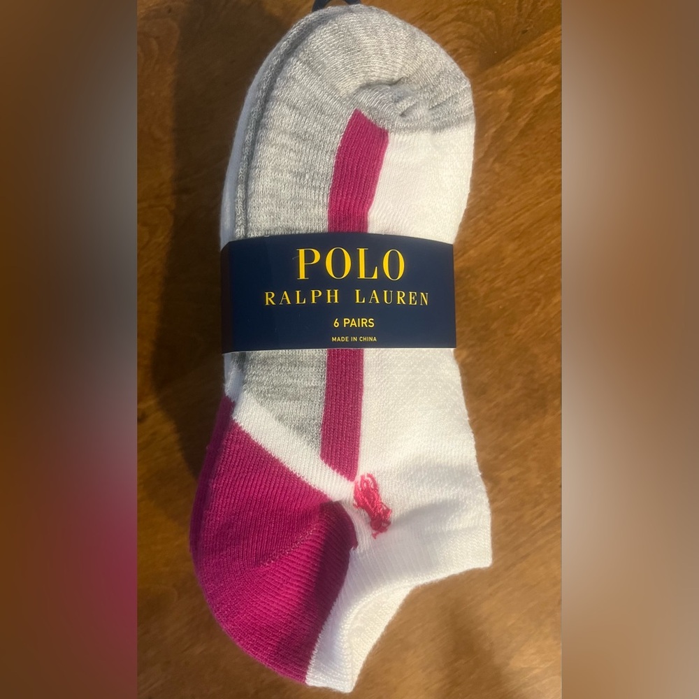POLO by Ralph Lauren Ankle Socks - 6 Pairs NEW